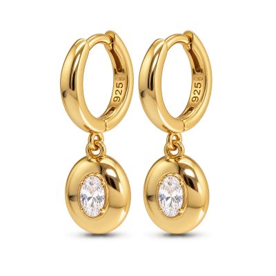 Hinged Hoops Zirconia MAYY Oval Disc