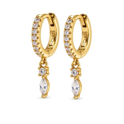 Hinged Hoops BROOKE Oval Zirconia