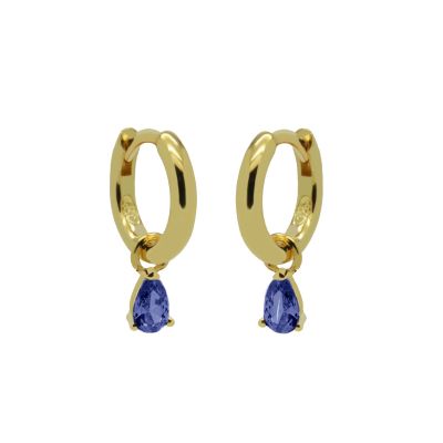 Hinged Hoops Symbols Hanging Drop Blue
