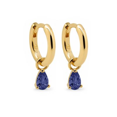 Hinged Hoops Symbols Hanging Drop Blue