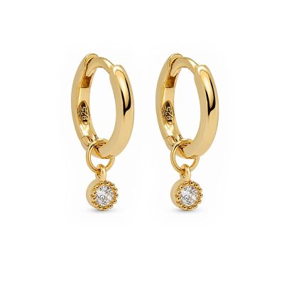 Hinged Hoops Symbols Dotty Zirconia