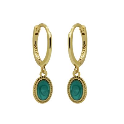 Hinged Hoops Vintage Turquoise