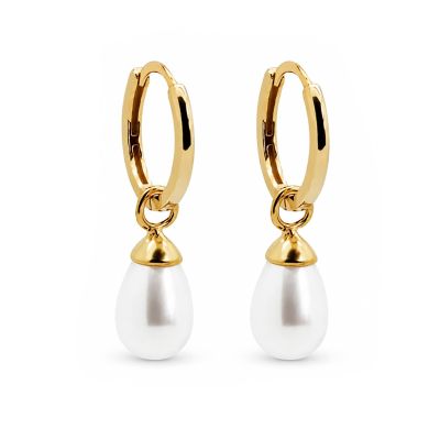 Hinged Hoops Noor Pearl