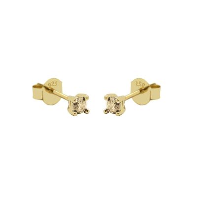Karma Zirconia Earstuds Champaign 2MM