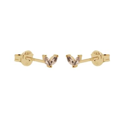 Zirconia Symbols Tiny Double Leaves Champaign