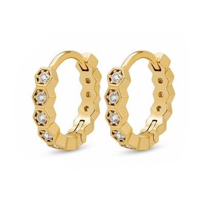 Hinged Hoops Noelle Zirconia 14MM