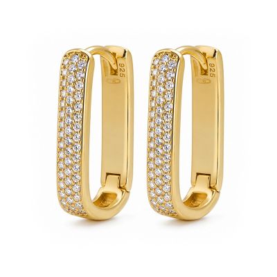 Hinged Hoops Marie Zirconia Square