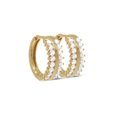 Hinged Hoops Nile Zirconia 15MM