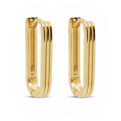 Hinged Hoops Line Square 22MM