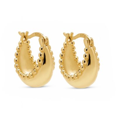 Hinged Hoops Birke Dots 15MM