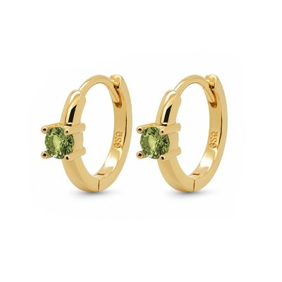 Hinged Hoops Uma Zirconia 12MM Green
