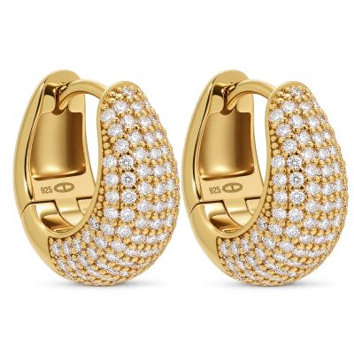 Hinged Hoops Cliou Zirconia Drop