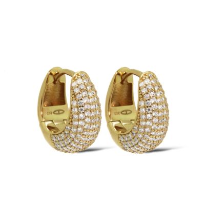 Hinged Hoops Cliou Zirconia Drop