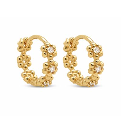 Hinged Hoops Daphnee Flower 13MM