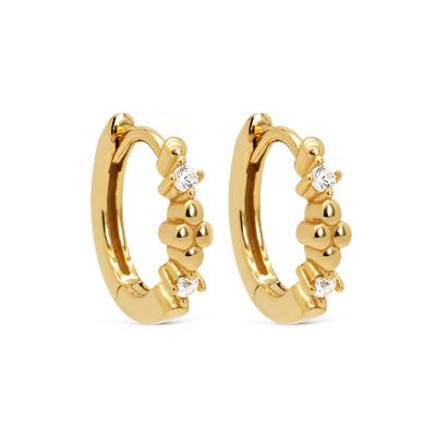 Hinged Hoops Elsa Dots 12MM
