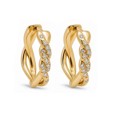 Hinged Hoops Loulou Twisted Zirconia 14MM
