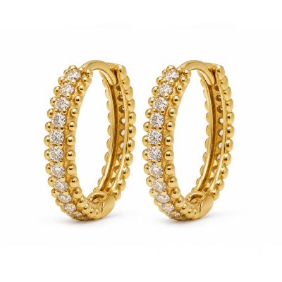 Hinged Hoops Ivy Dotty Zirconia 16MM