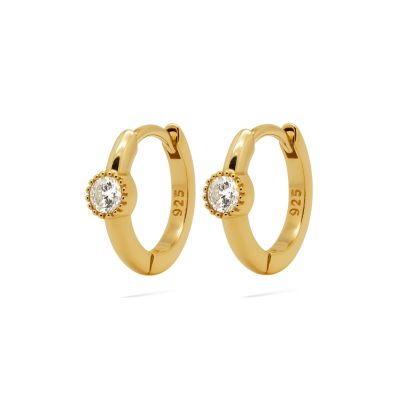 Hinged Hoops Fara Dotty Zirconia 10MM