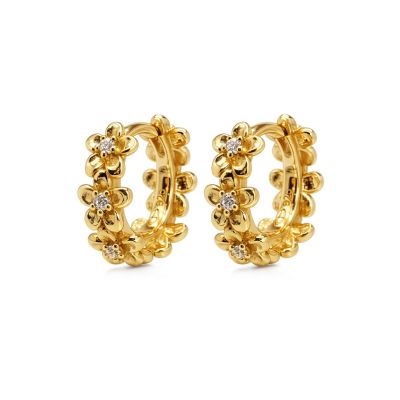 Hinged Hoops Lea Flower 12MM