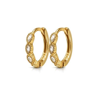 Hinged Hoops Isabeau 13MM