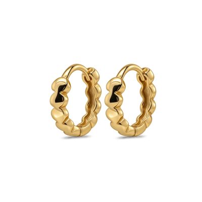 Hinged Hoops Ariane Plain Dots 10MM