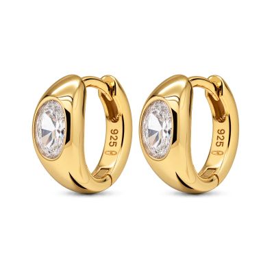 Hinged Hoops SOLITAIRE 12MM