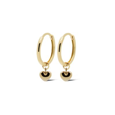  14 KARAAT GOUDEN Hartje Oorringen MILA 12MM