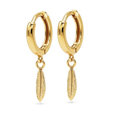 Hinged Hoops Feather