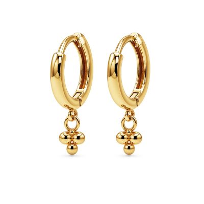 Hinged Hoops Triple Dots