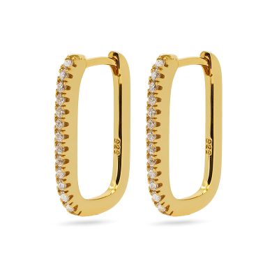Hinged Hoops Zirconia Square 20MM