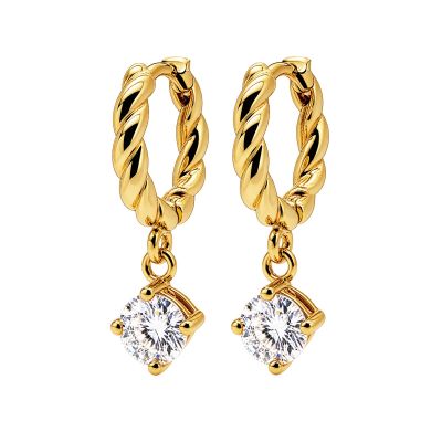 Hinged Hoops Twisted Single Zirconia