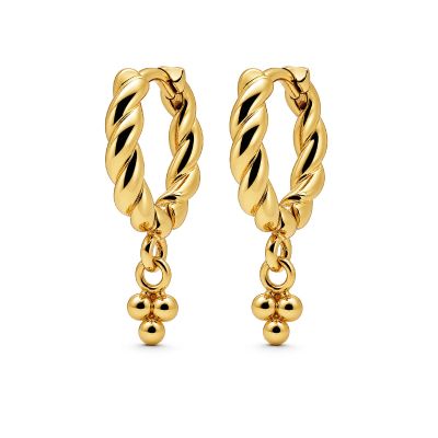 Hinged Hoops Twisted Triple Dots