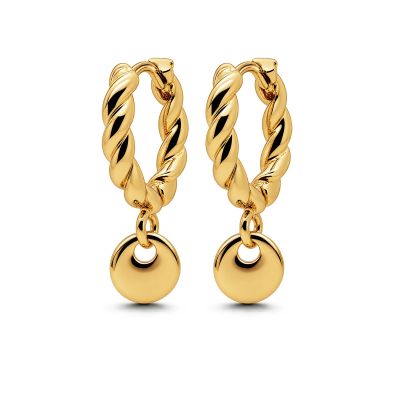 Hinged Hoops Twisted Round Disc