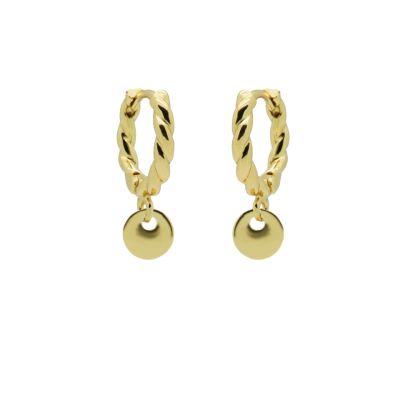 Hinged Hoops Twisted Round Disc