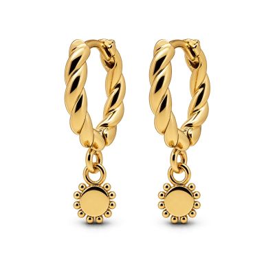 Hinged Hoops Twisted Dotty Disc