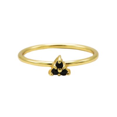 Ring Triple Black Zirconia