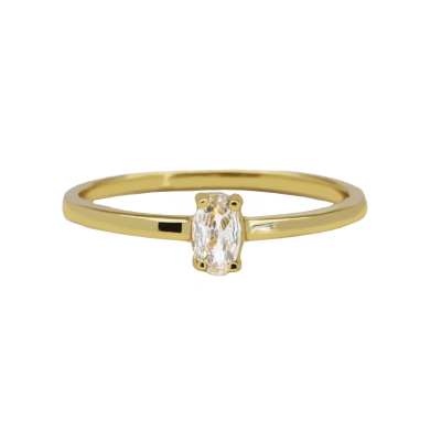 Ring Single Oval Zirconia