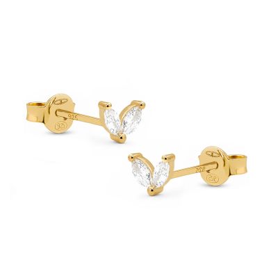 Zirconia Symbols Tiny Double Leaves
