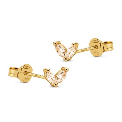 Zirconia Symbols Tiny Double Leaves Champaign