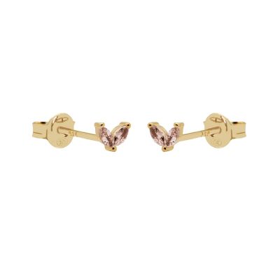 Zirconia Symbols Tiny Double Leaves Caramel