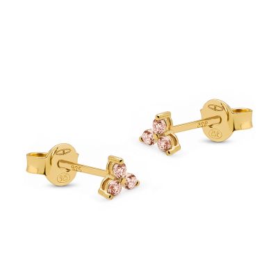 Zirconia Triple Flower Salmon