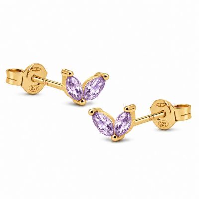 Zirconia Symbols Double Leaf Lila