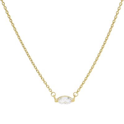 Necklace Single Zirconia Oval