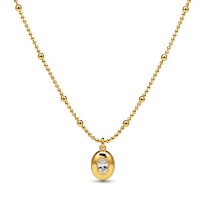 Necklace ELORA Beaded Zirconia