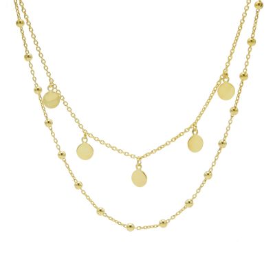 Double Necklace Discus Dots 