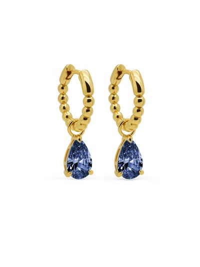 Hinged Hoops ANNA Jeans Blue