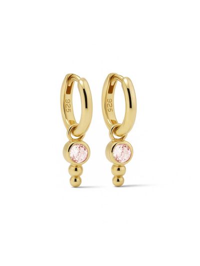 Hinged Hoops Nina Dot Salmon