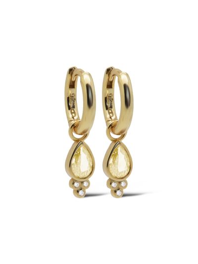 Hinged Hoops Hera Drop Citrien