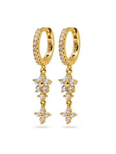 Hinged Hoops Olivia Zirconia Flower
