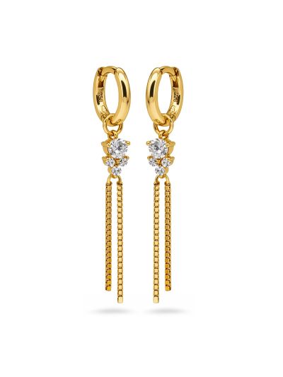 Hinged Hoops Zirconia Olivia Long